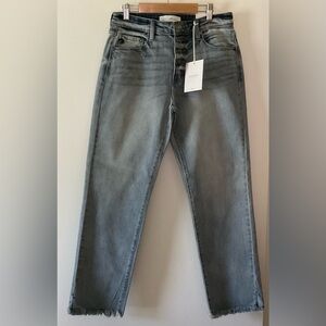 KANCAN Jeans NWT. Button Fly, frayed hem